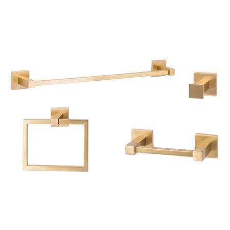 SURE-LOC HARDWARE Sure-Loc Hardware Vlora Series Bath Set, Pivot, Satin Brass VR-SET-PH2PV SB